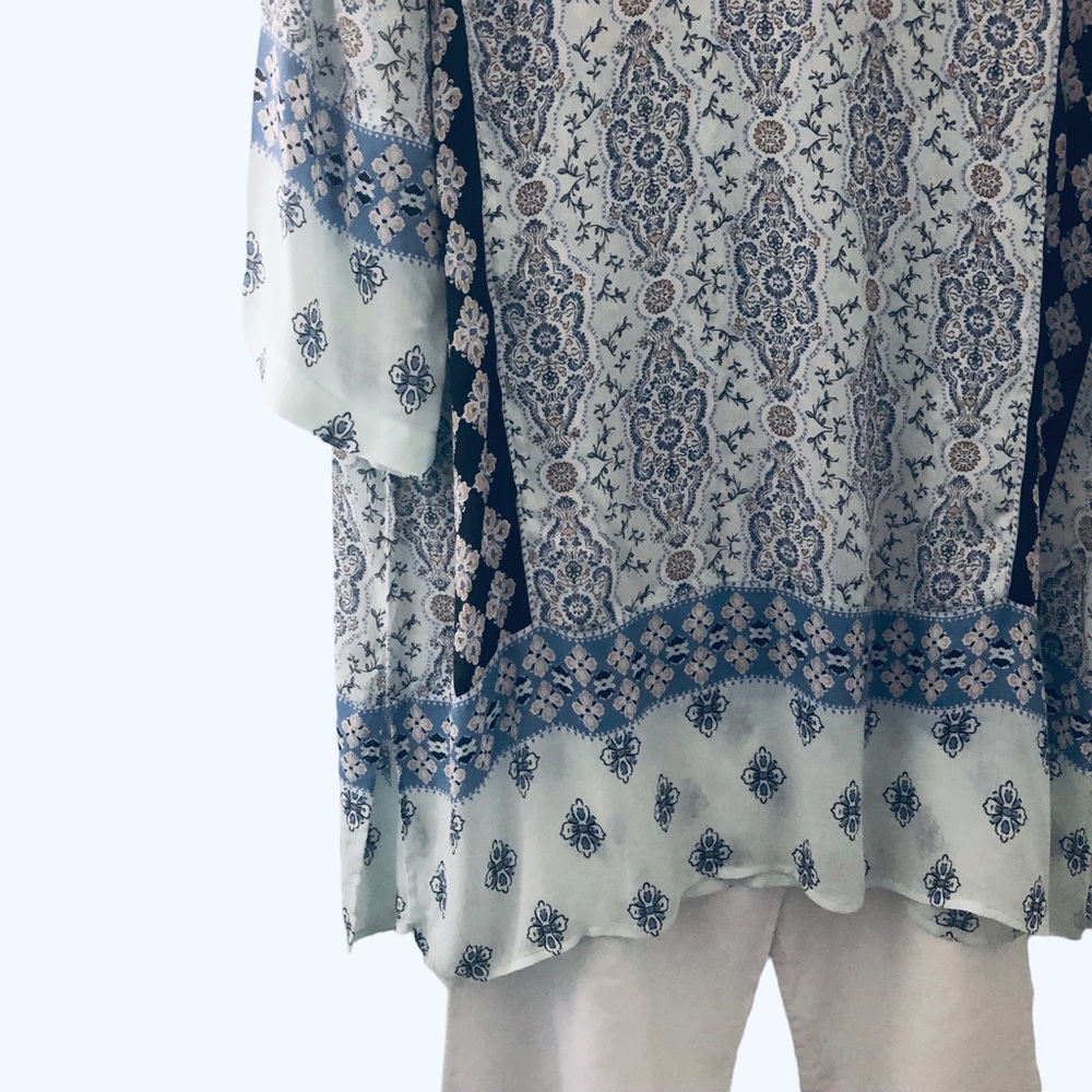 J.Jill tunic top boho light loose soft feminine cottage core coastal coverup - Picture 4 of 9